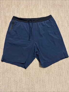Ten Thousand Men's XL Blue Interval Shorts 7" Lined Zip Pocket Training